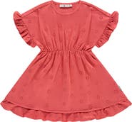 Stains and Stories by Babyface Eyelet Cinched Waist Short Sleeve Dress