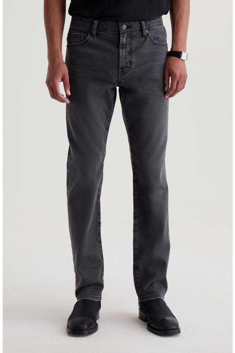 Everett Slim Straight Leg Jeans, Main, color, 7 YEARS SULFUR ANTIQUE BLACK