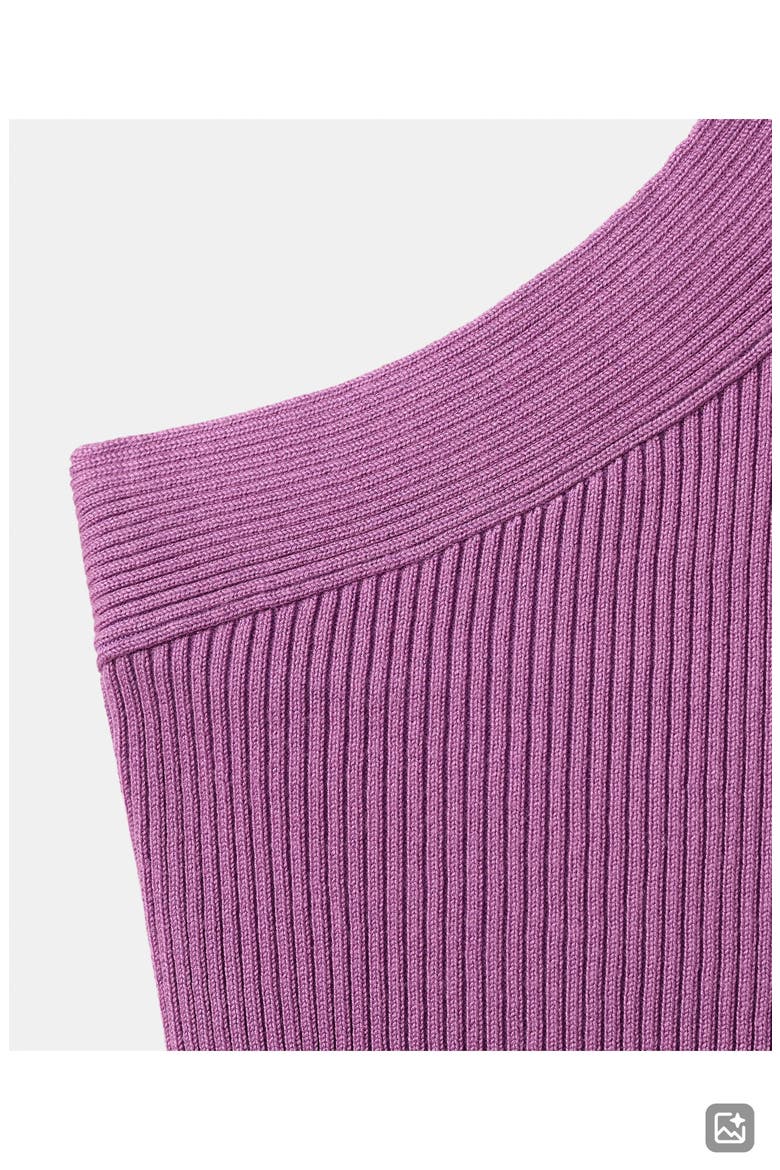 Cutout Knit Halter Top, Alternate, color, PURPLE
