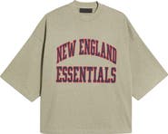 Fear of God Essentials New England Patriots Merch Oversize Cotton Graphic T-Shirt