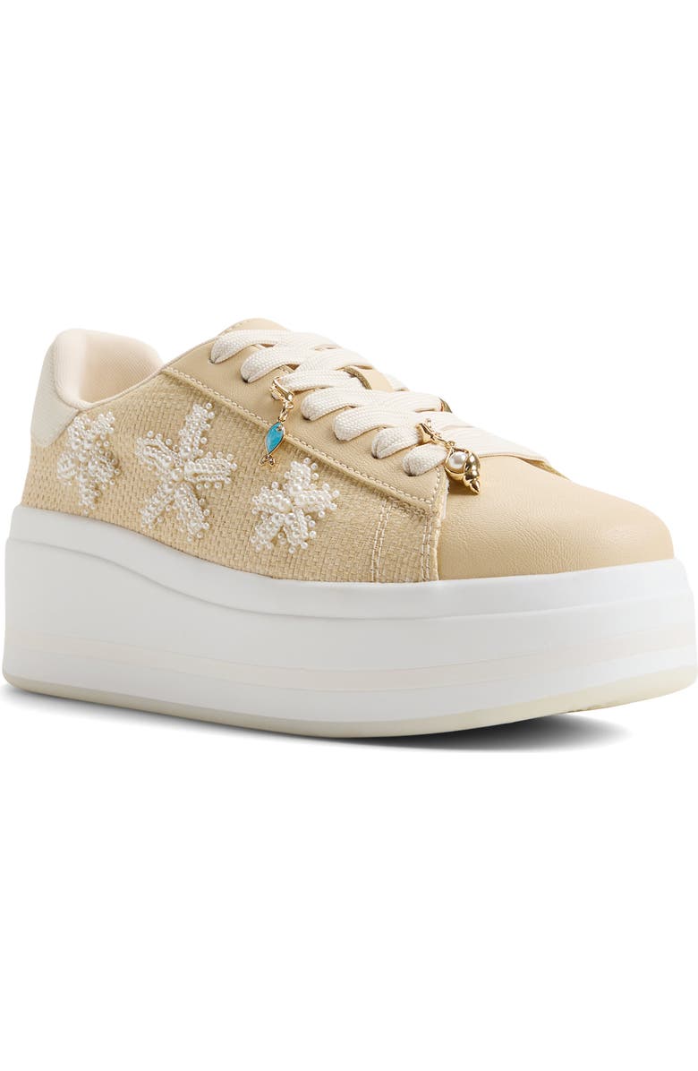 ALDO Solair Platform Wedge Sneaker, Main, color, Natural