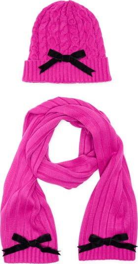 Kate Spade New York bow beanie & scarf gift box set  display picture 1