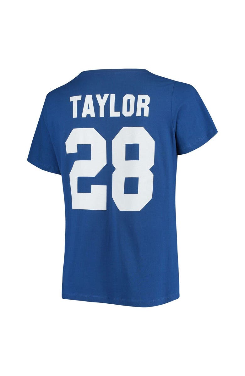 FANATICS Women's Jonathan Taylor Royal Indianapolis Colts Plus Size Fair Catch Name & Number V-Neck T-Shirt, Alternate, color,