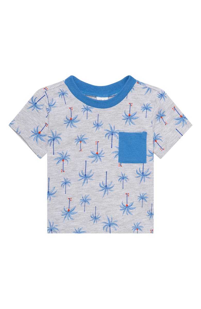 PL Baby by Petit Lem 4-Piece Sport Outfit Set, Alternate, color, Light Blue Tropical