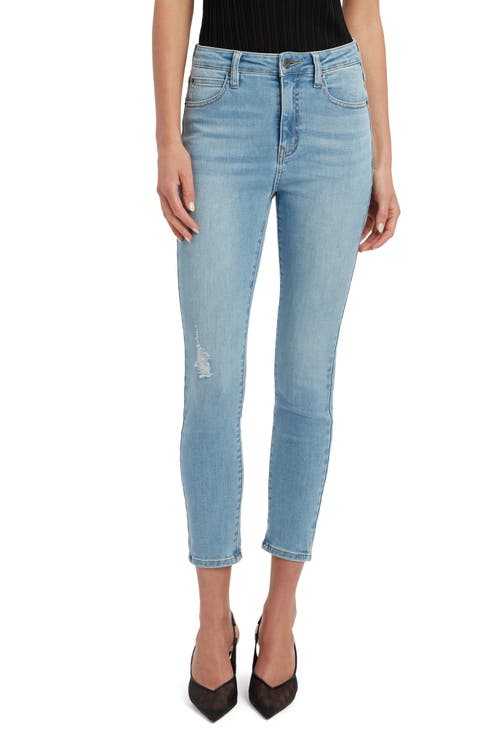 Khloe Ripped High Waist Crop Skinny Jeans
