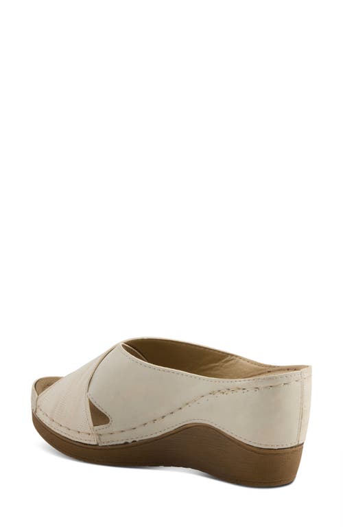 Flexus By Spring Step Wedge Sandal In Beige