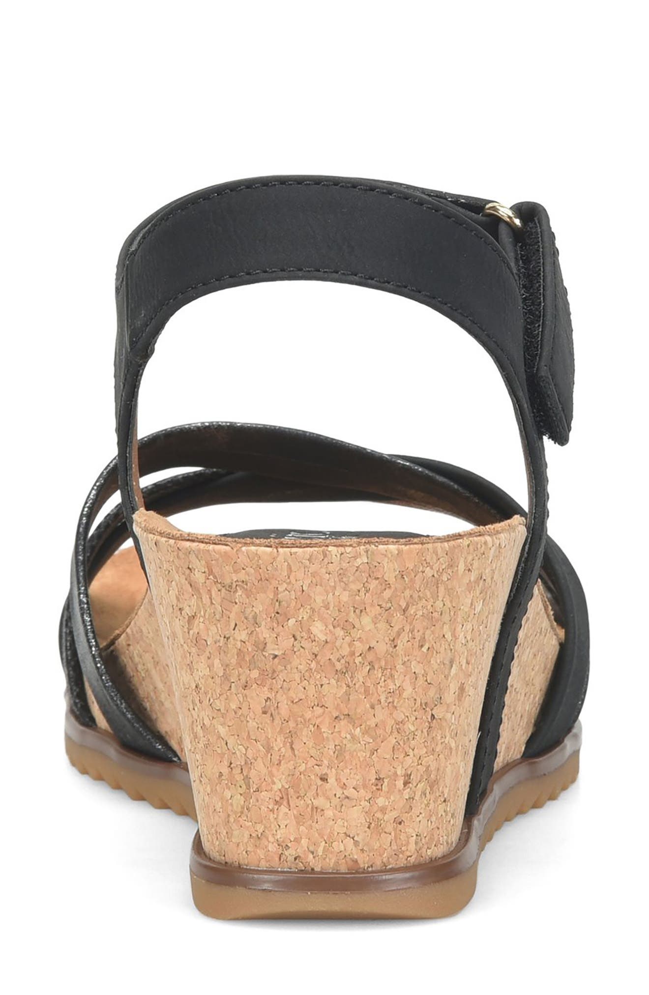 EUROSOFT Talia Wedge Sandal, Alternate, color, Black