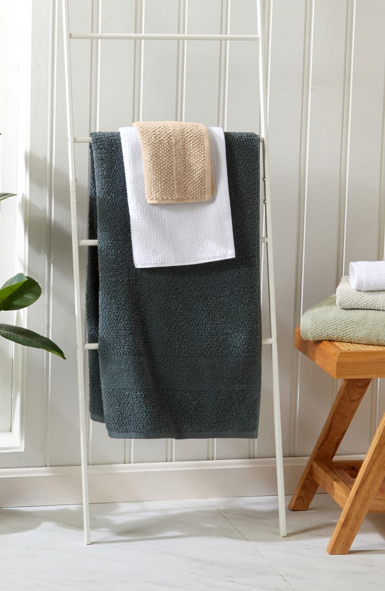Woven & Weft Cotton Textured Weave 6-Piece Hand Towel Set, Alternate, color,