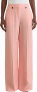 Reiss Magda Pleated Linen Wide Leg Pants