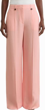Reiss Magda Pleated Linen Wide Leg Pants