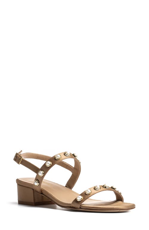 Jon Josef Sawyer Imitation Pearl Sandal in Sand Satin  product