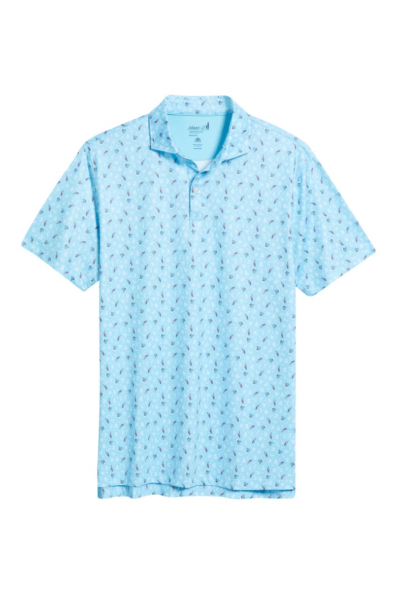 PGA Showtime Libations Print PREP-FORMANCE Golf Polo, Alternate, color, BARRACUDA