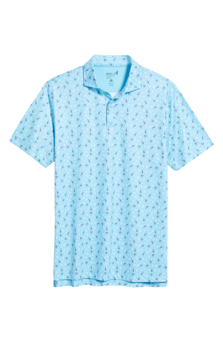 johnnie-O PGA Showtime Libations Print PREP-FORMANCE Golf Polo, Alternate, color, Barracuda