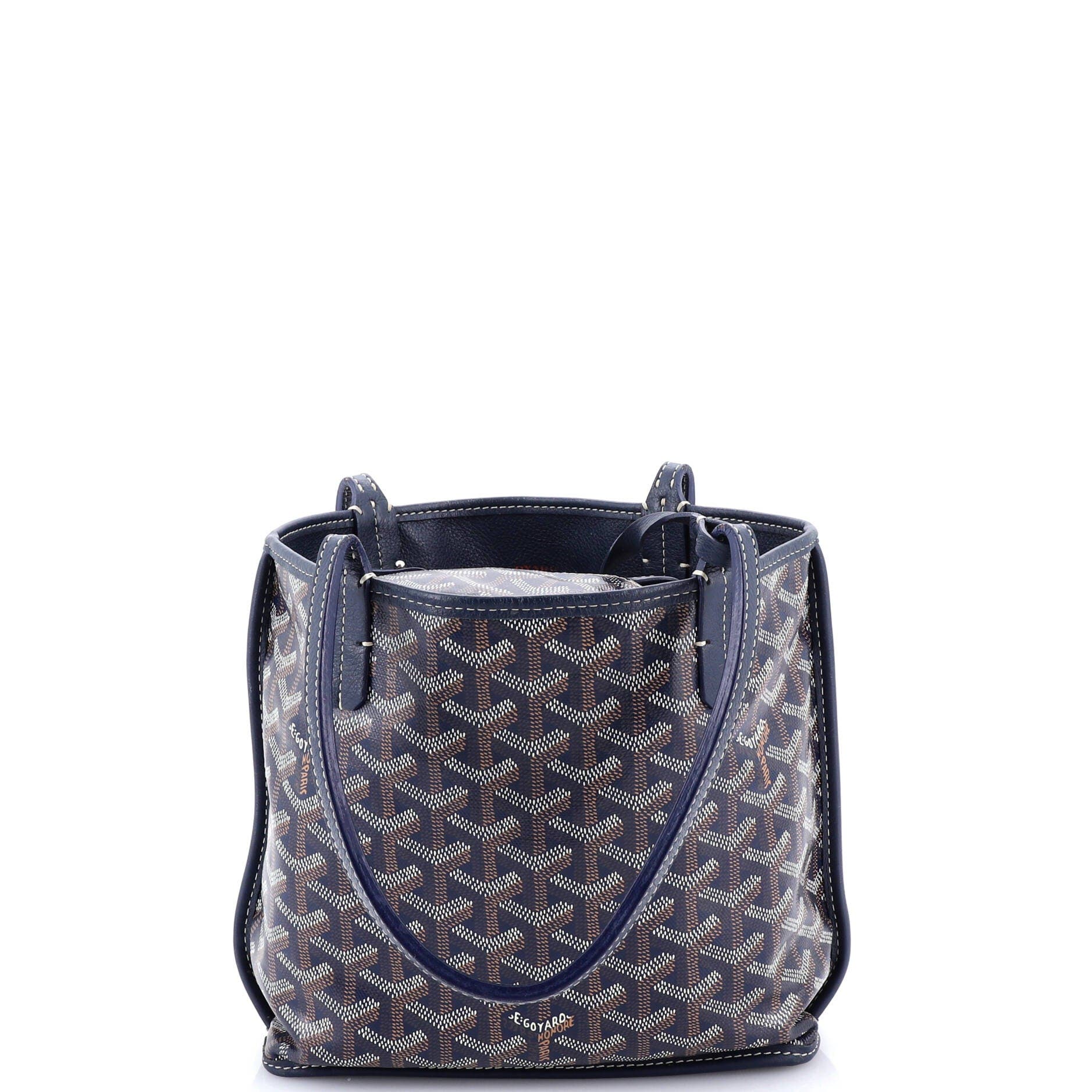 Pre-Owned Goyard Anjou Reversible Tote Coated Canvas Mini, Alternate, color, 