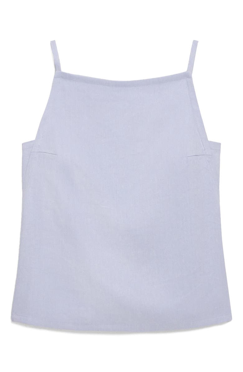 Theory Apron Linen Blend Tank, Alternate, color, Cornflower