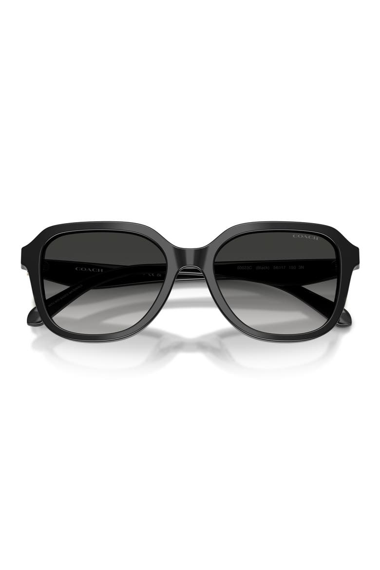 56mm Gradient Square Sunglasses, Alternate, color, BLACK / GREY GRADIENT