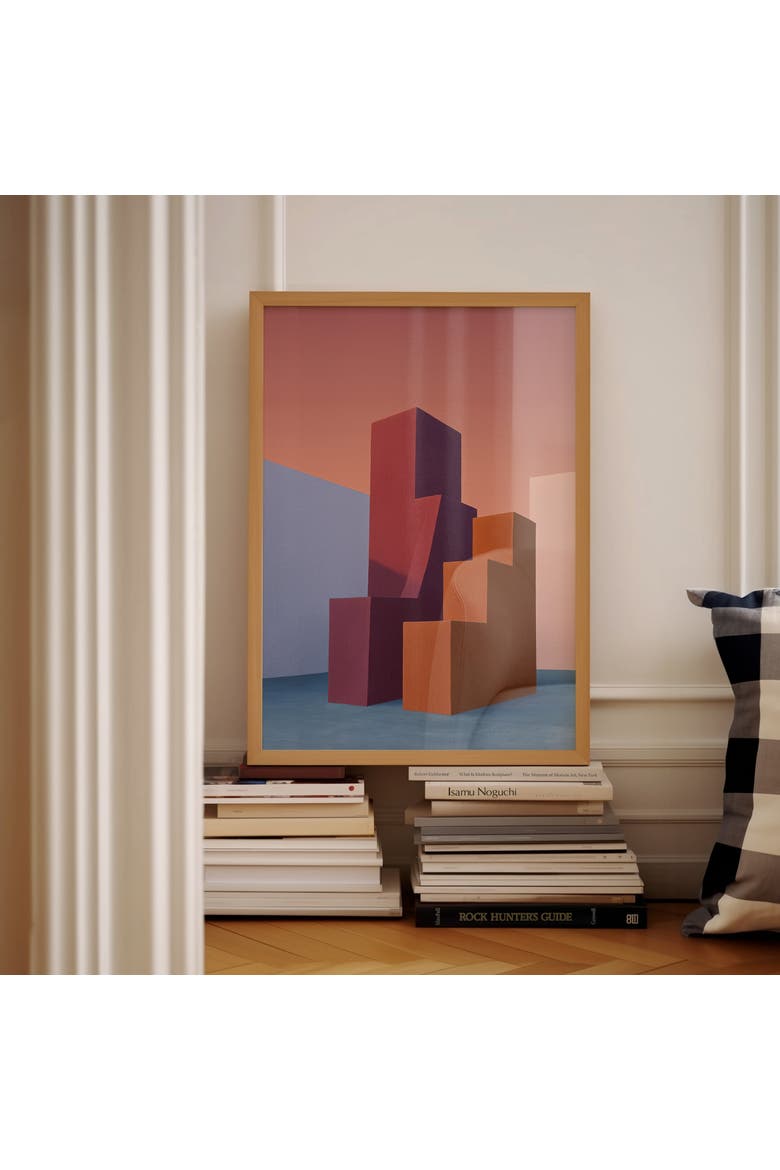 Form and Structure No. 02 Geometric Abstract Art Print, Alternate, color, Black Frame - 12x16