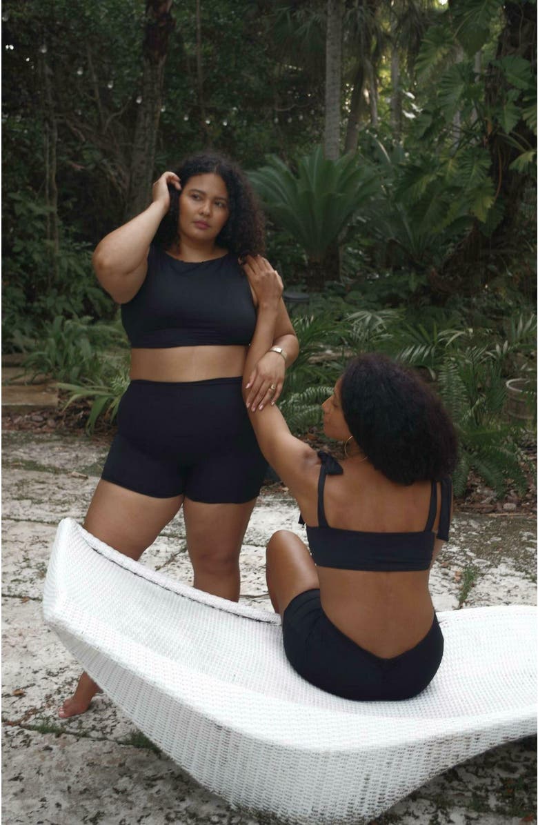 Mary Mercedes Emma 3" Swim Shorts, Alternate, color, Black