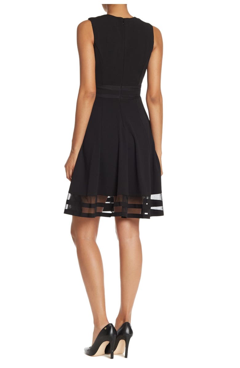 Calvin Klein Fit & Flare Illusion Hem Dress, Alternate, color, 