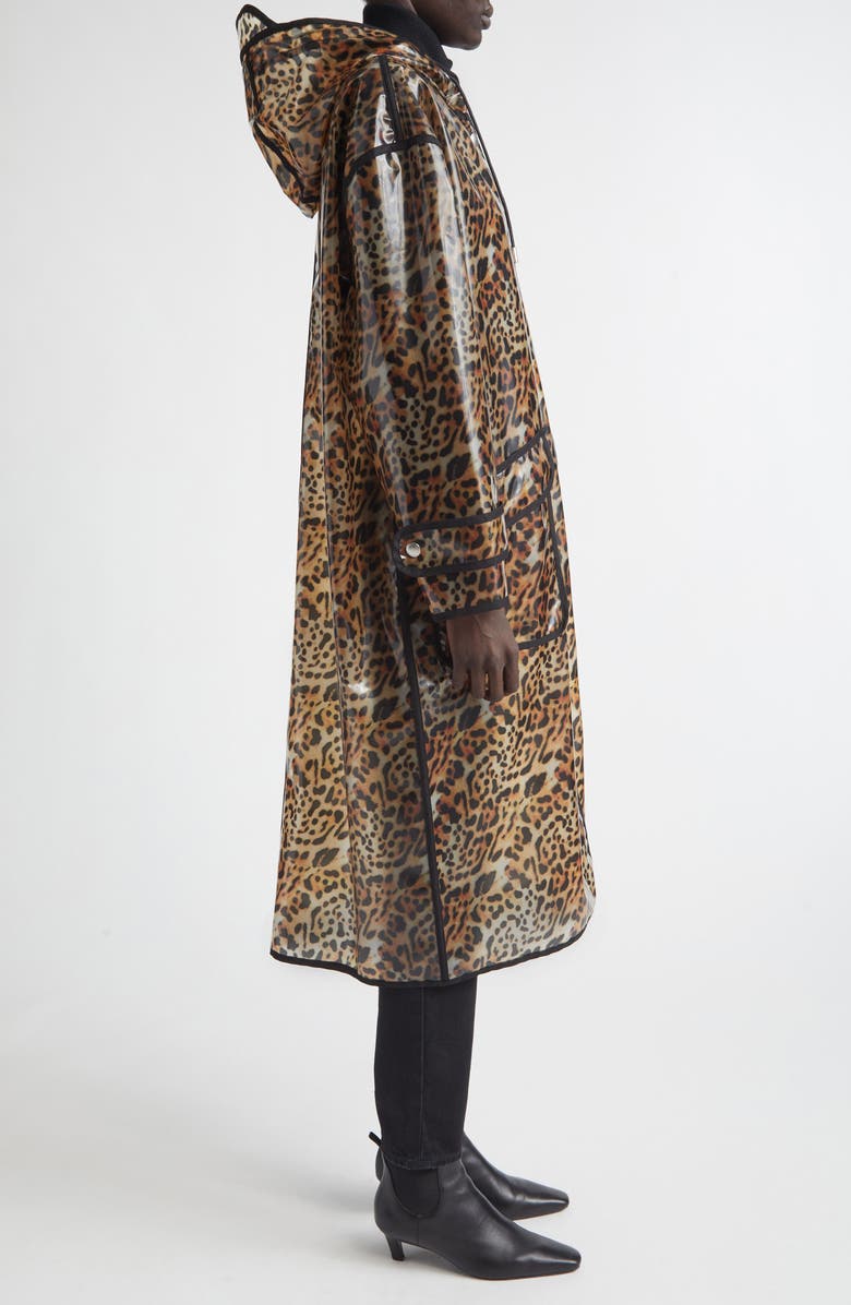 Stand Studio True Leopard Print Raincoat, Alternate, color, Leopard