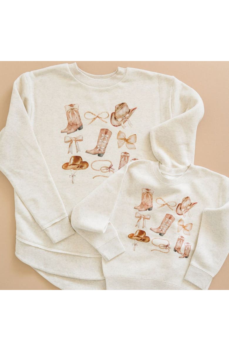 Sweet Wink Cowgirl Cutie Women's Sweatshirt, Alternate, color, Natural