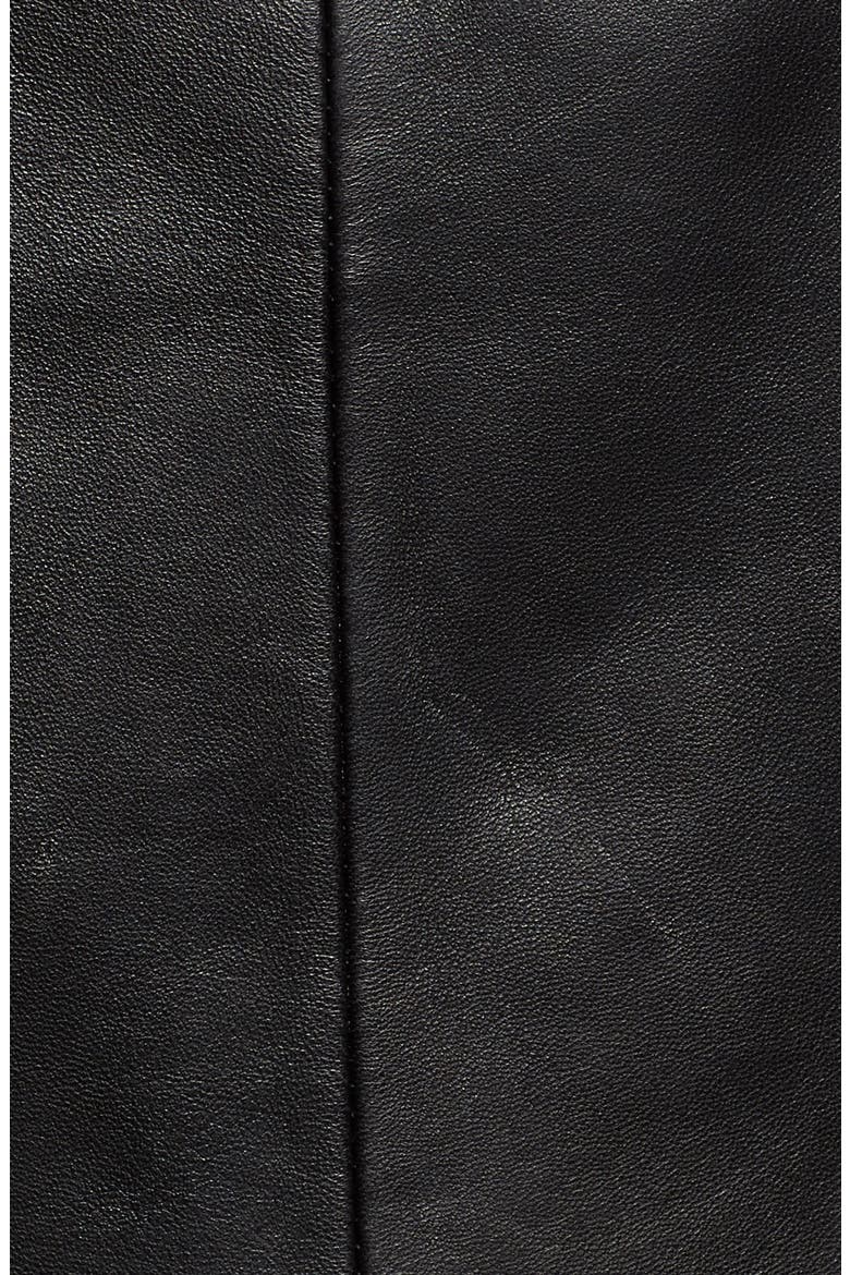 Updated Leather Blazer, Alternate, color, BLACK