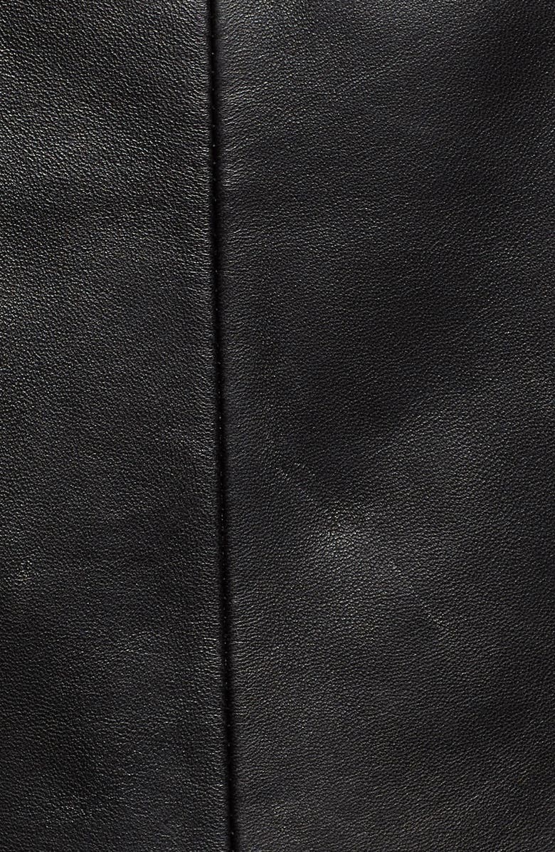 Via Spiga Updated Leather Blazer, Alternate, color,