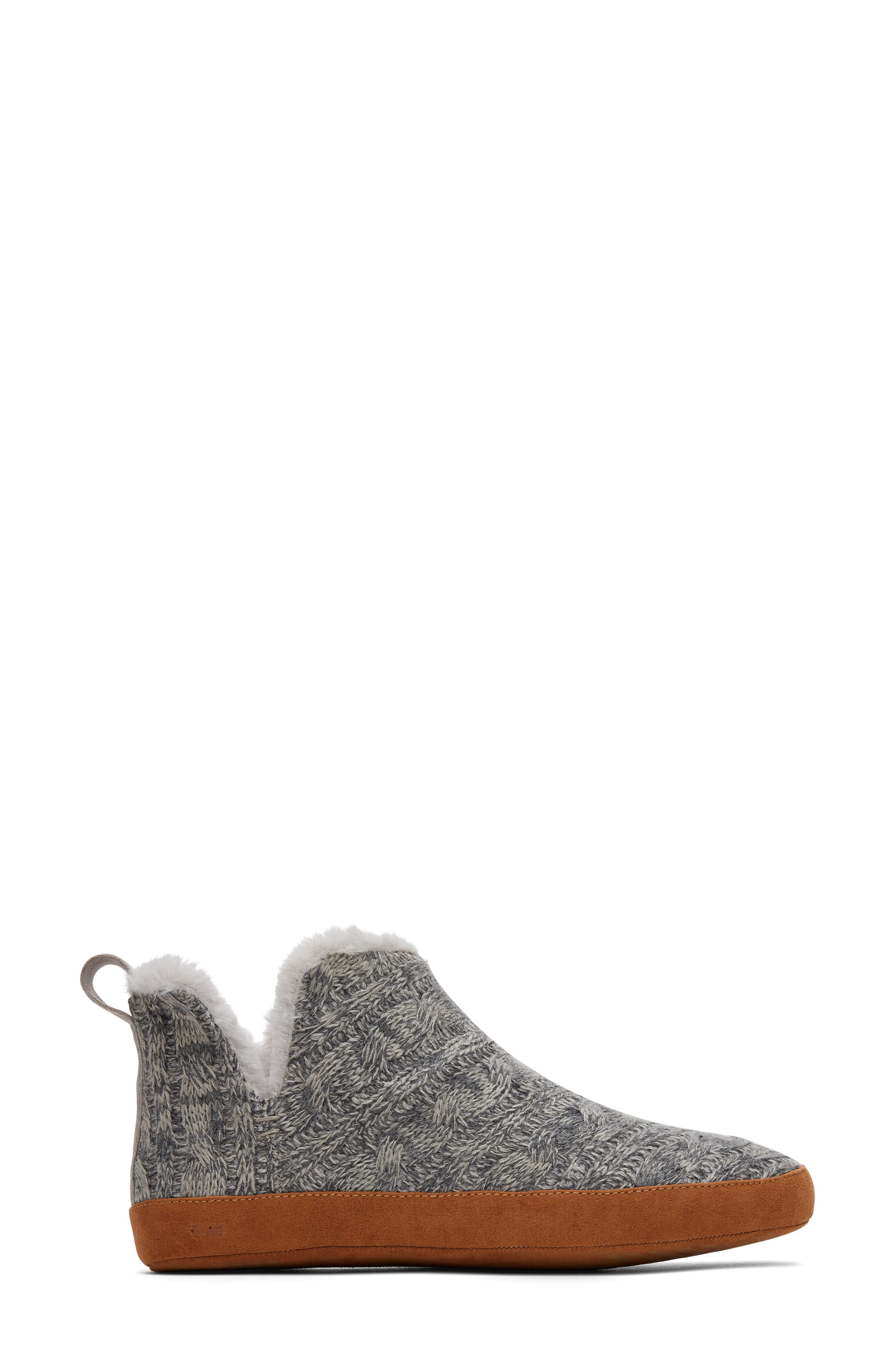 TOMS Lola Faux Shearling Knit Slipper, Alternate, color, 