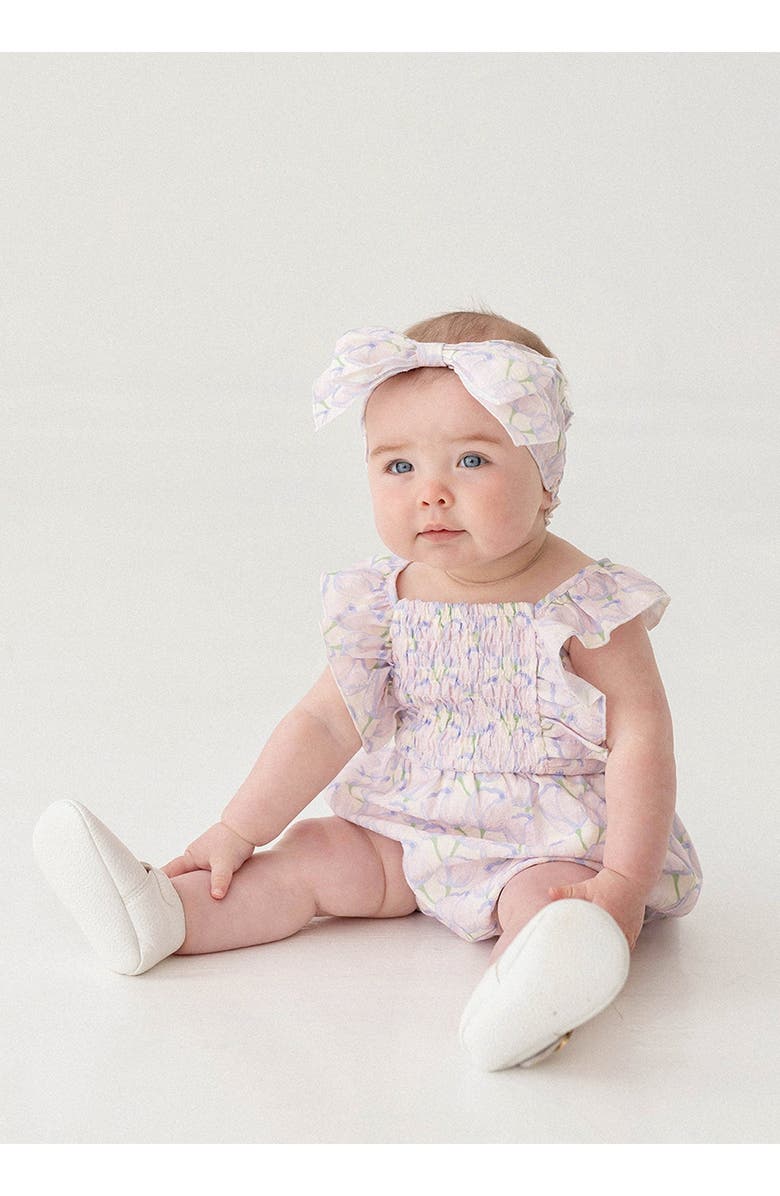 Mabel + Honey Lily Baby Romper, Alternate, color, Purple