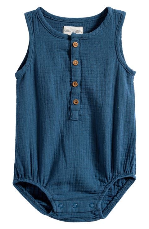 Organic Cotton Gauze Bubble Romper (Baby)