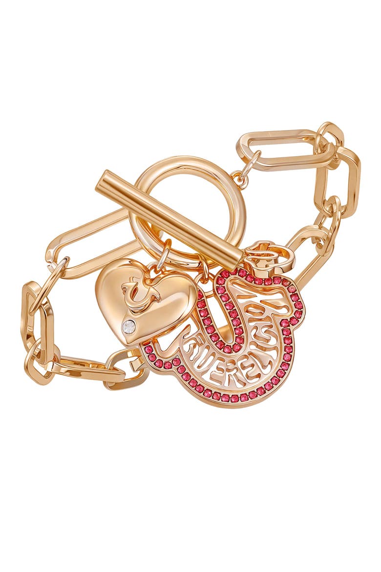 Charmy link bracelet, Alternate, color, ROSEGOLDTONE