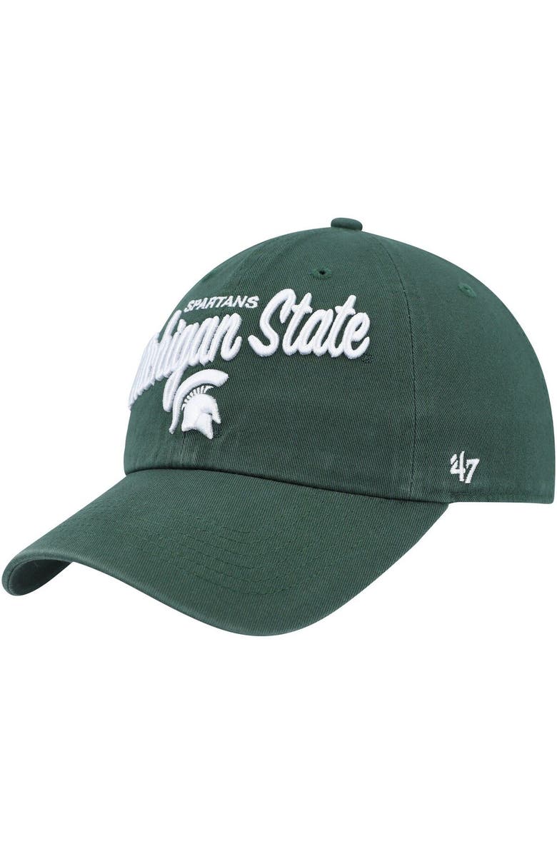 '47 Women's '47 Green Michigan State Spartans Phoebe Clean Up Adjustable Hat, Main, color,