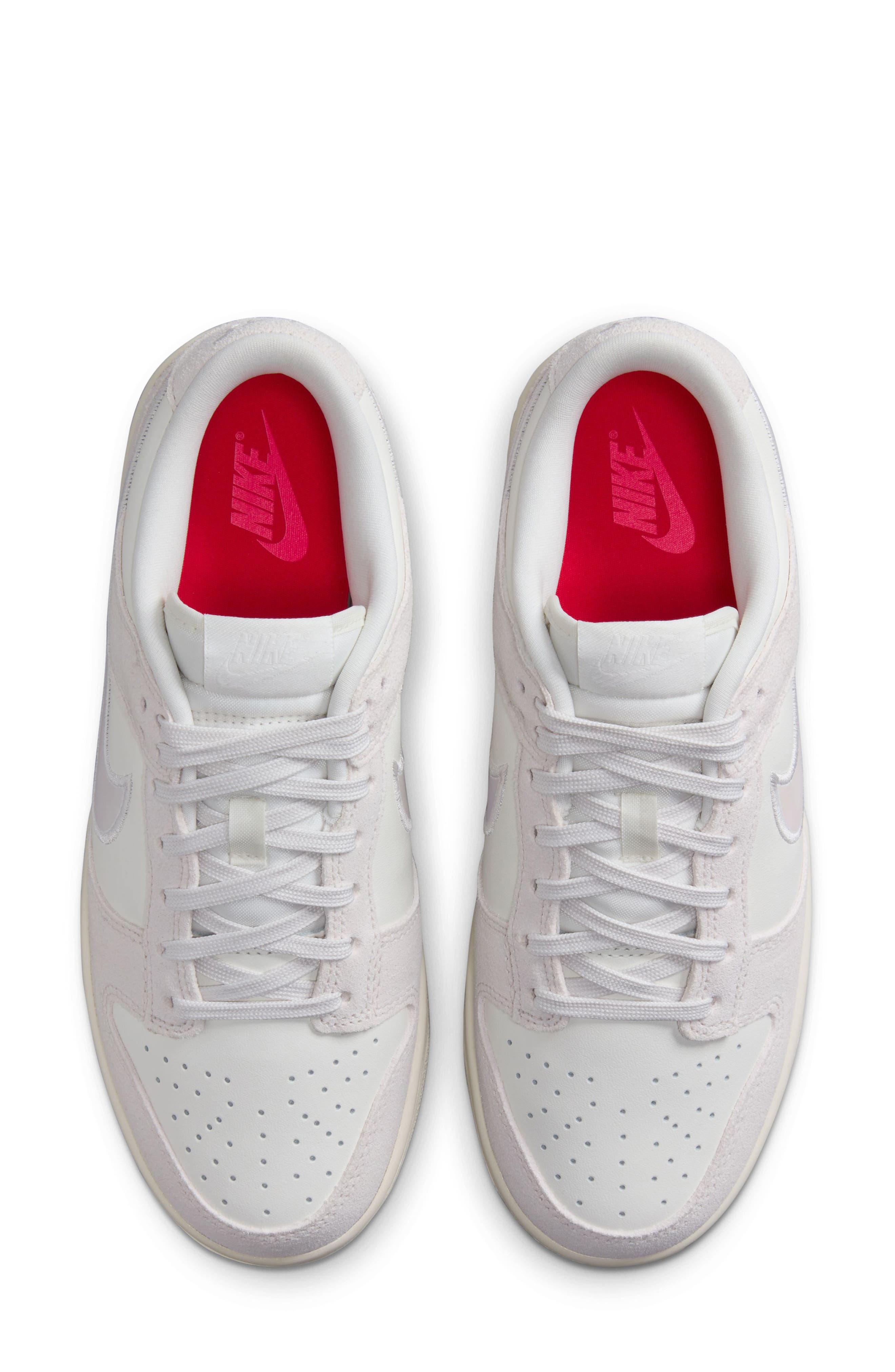 Dunk Low Basketball Sneaker, Alternate, color, SAIL/ MULTI COLOR/ HYPER PINK