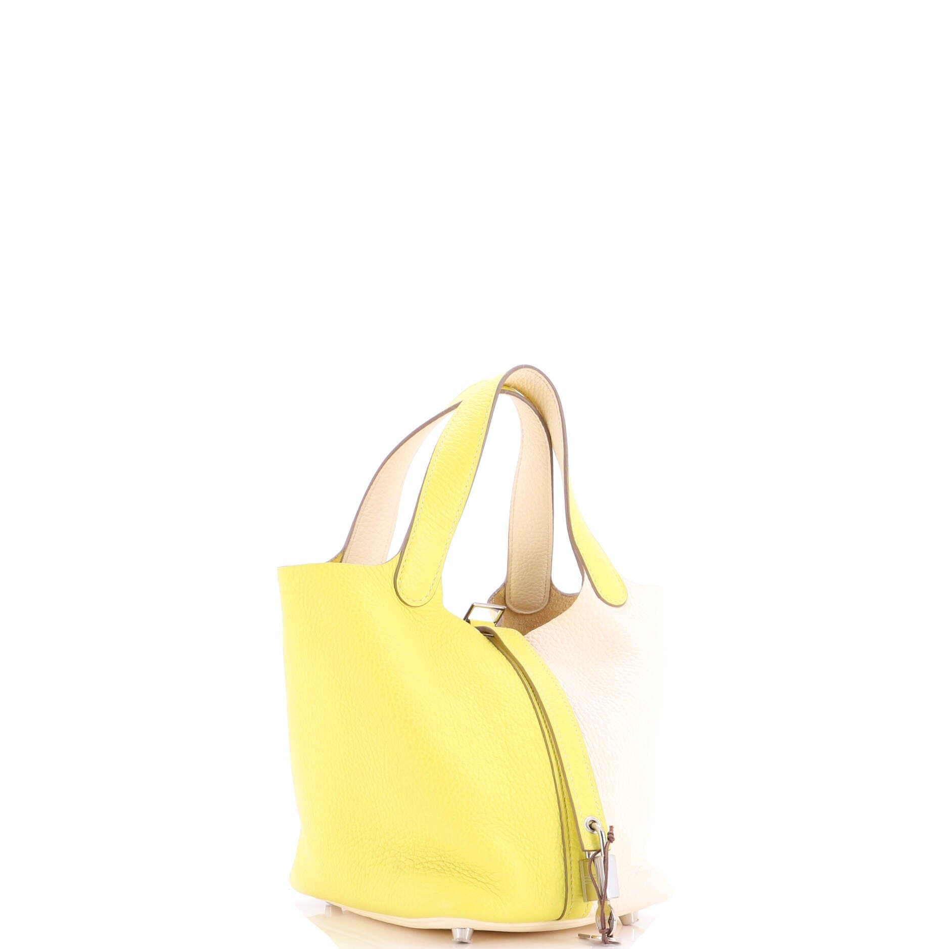 Pre-Owned Hermes Picotin Lock Bag Bicolor Clemence PM, Alternate, color, Bicolor - Nata/Lime