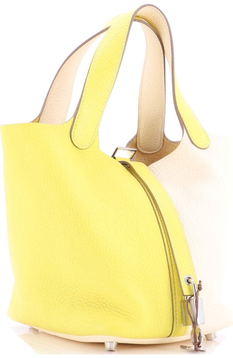 Pre-Owned Hermes Picotin Lock Bag Bicolor Clemence PM, Alternate, color, Bicolor - Nata/Lime