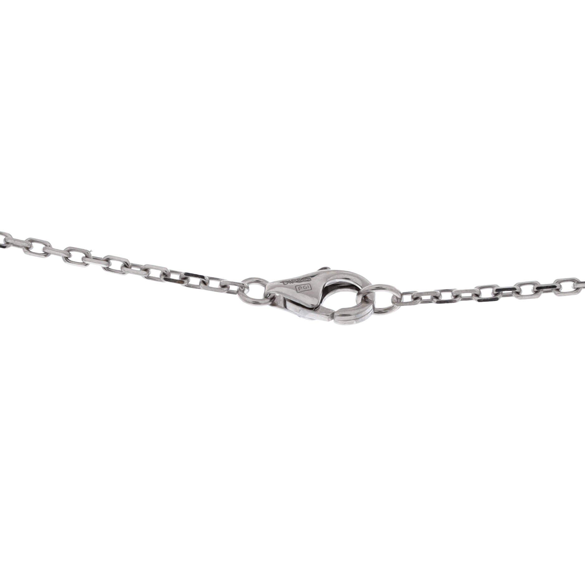 Love Interlocking Pave Necklace 18K White Gold and Diamonds, Alternate, color, Metallic Gold