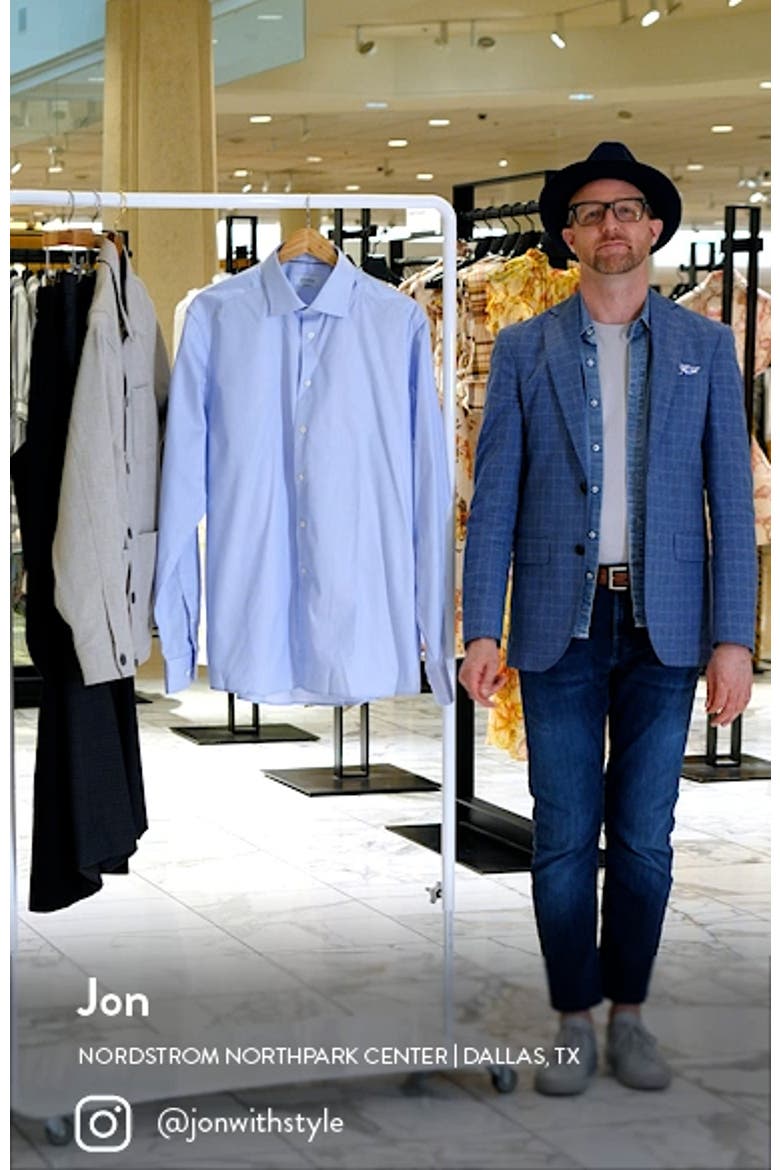 Contemporary Fit Stripe Cotton Dress Shirt video