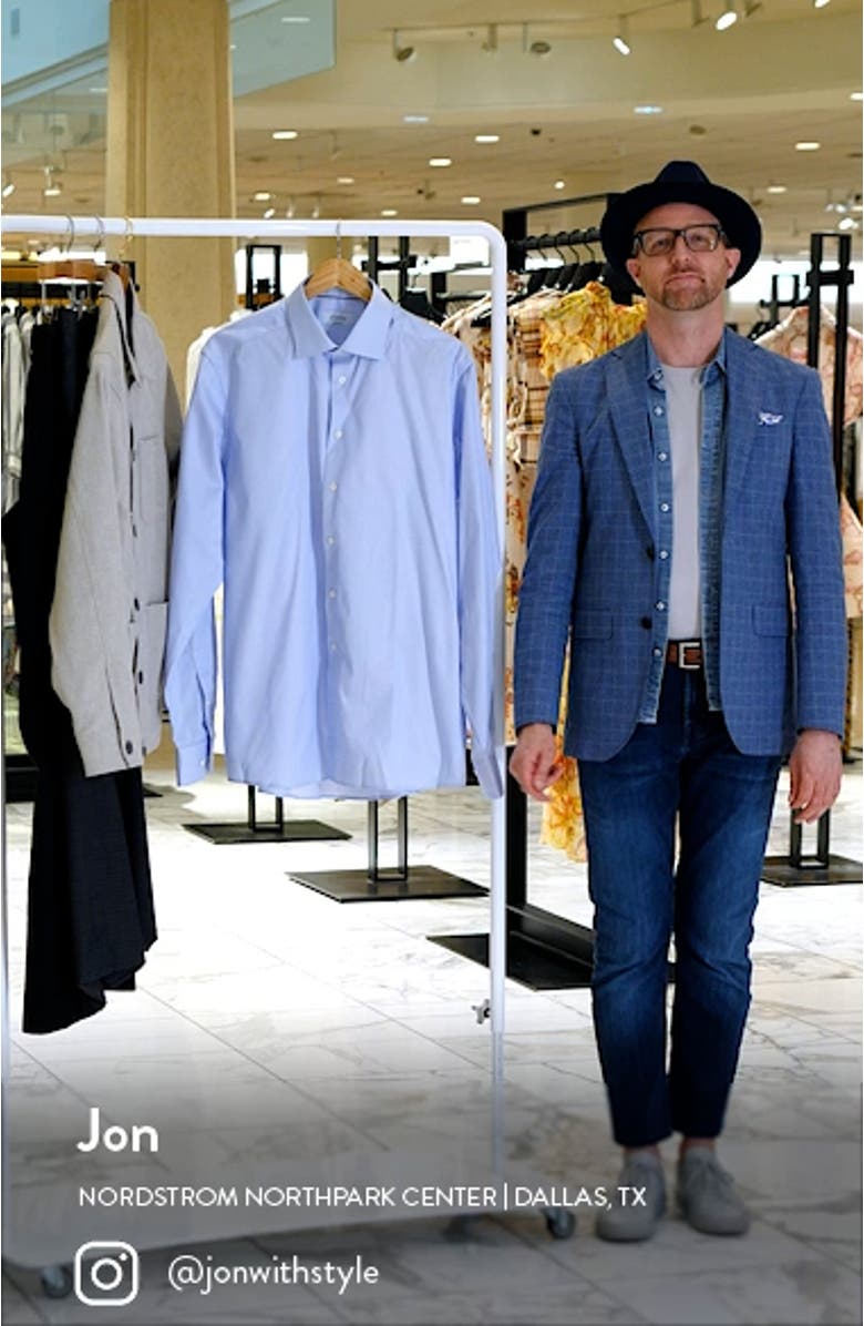 Contemporary Fit Stripe Cotton Dress Shirt, sales video thumbnail