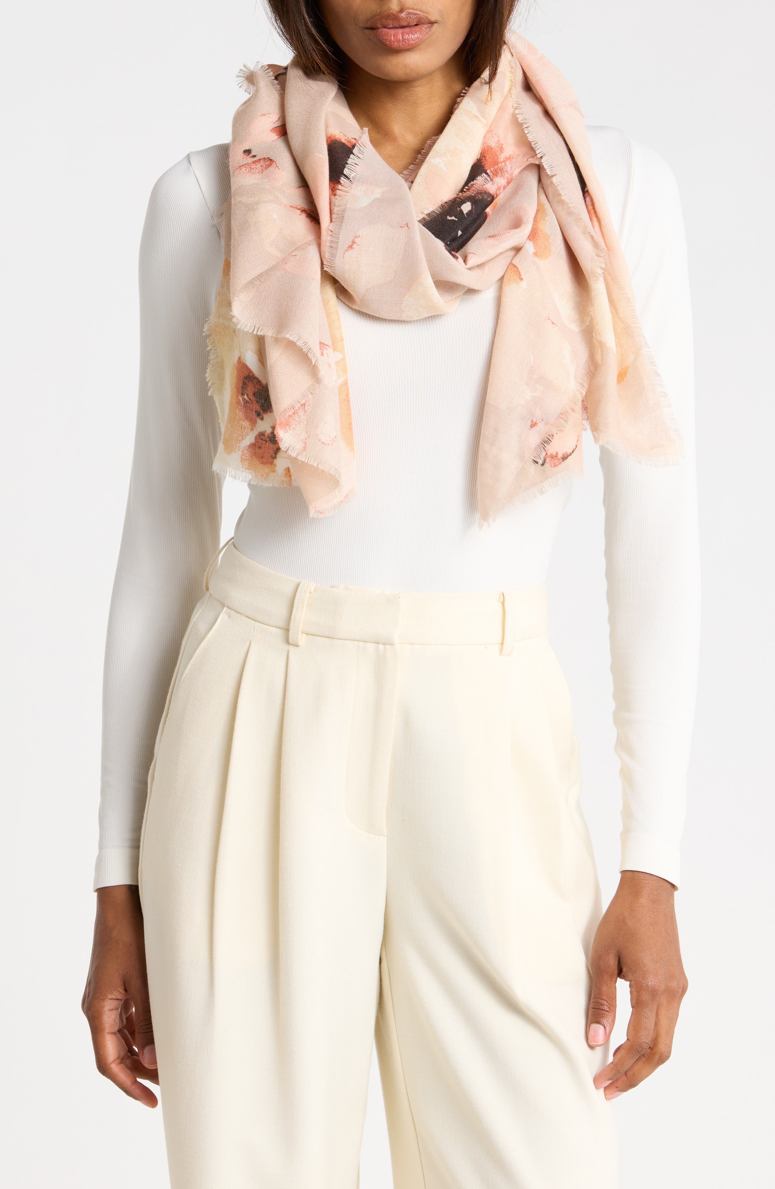 Inkly Floral Wrap Scarf