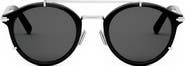 DIOR 'DiorBlackSuit R7U 50mm Round Sunglasses