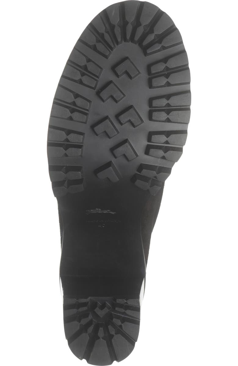 Longchamp Block Heel Lace Up Bootie, Alternate, color, Black