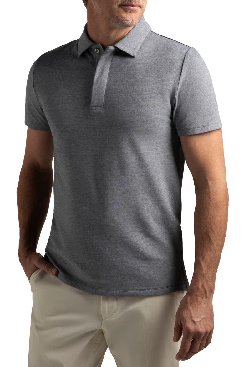 Biscayne Slim Fit Cotton Blend Piqué Golf Polo, Main, color, MIDNIGHT NAVY