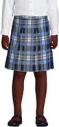 Lands' End School Uniform Girls Plaid Box Pleat Skirt Top of the Knee