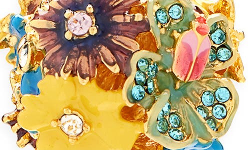 Kenneth Jay Lane Flower Ball Pendant Long Necklace In Gold