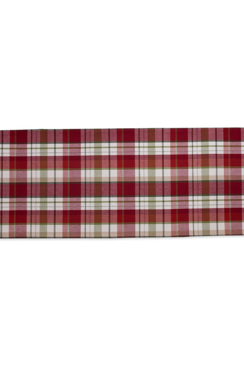 Mountain Trail Plaid Reversible Emb Table Runner, Alternate, color, Mountain Trail