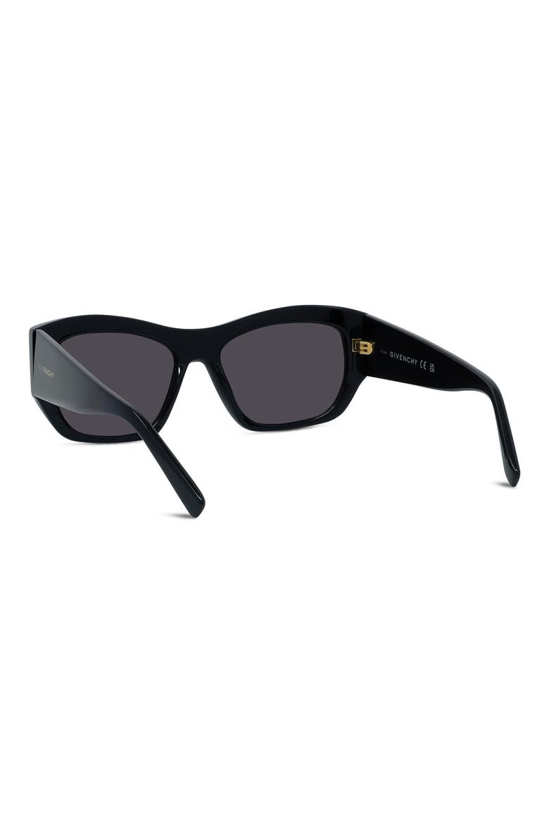 GV Day Square Sunglasses, Alternate, color, SHINY BLACK / SMOKE