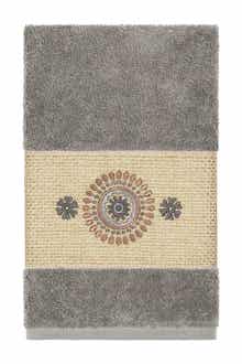 Isabell Embellished Hand Towel - Dark Grey