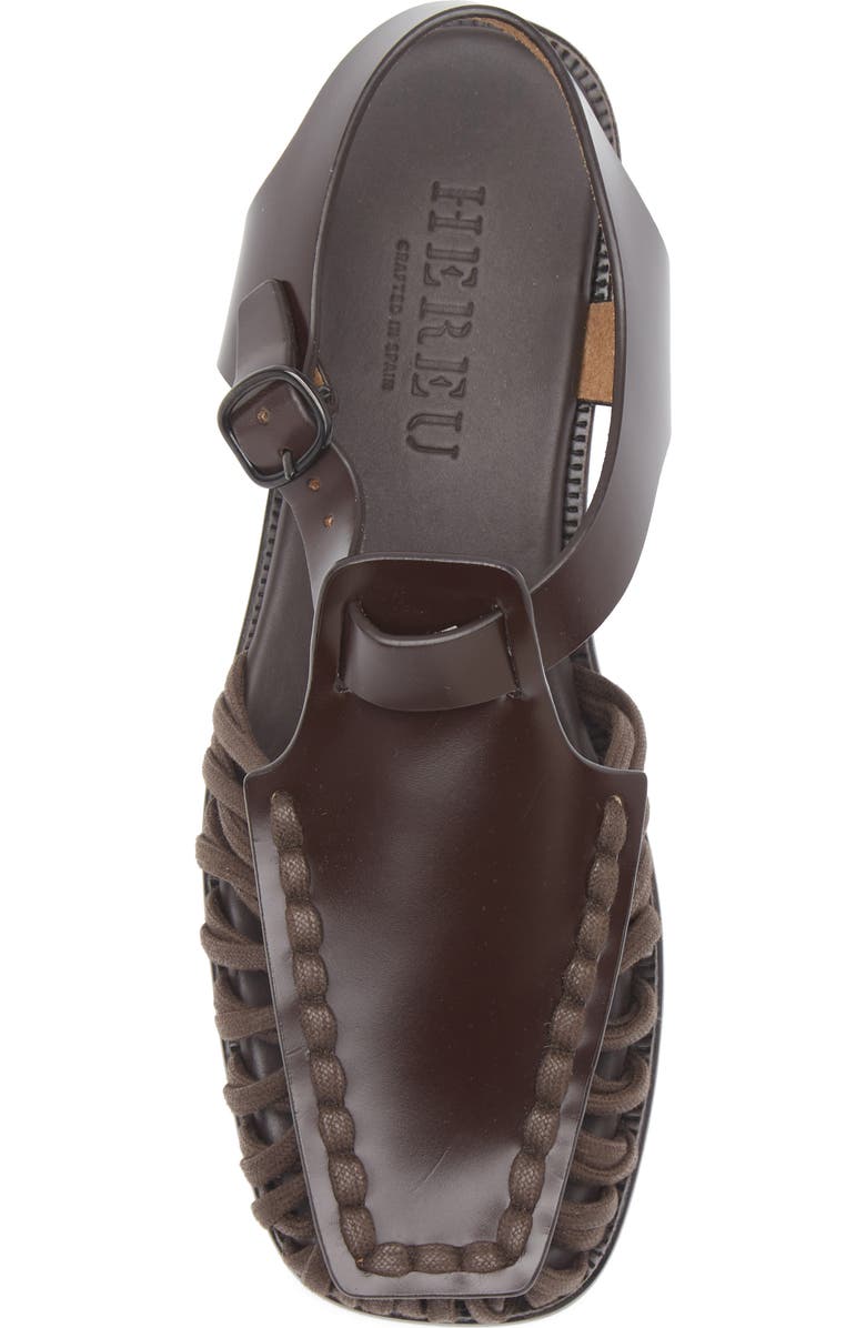HEREU Alaro Ankle Strap Sandal, Alternate, color, Dark Brown