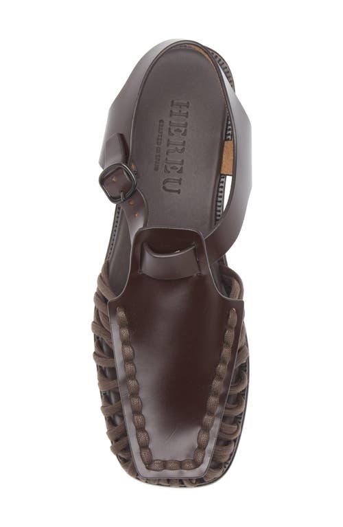 Hereu Alaro Ankle Strap Sandal In Brown