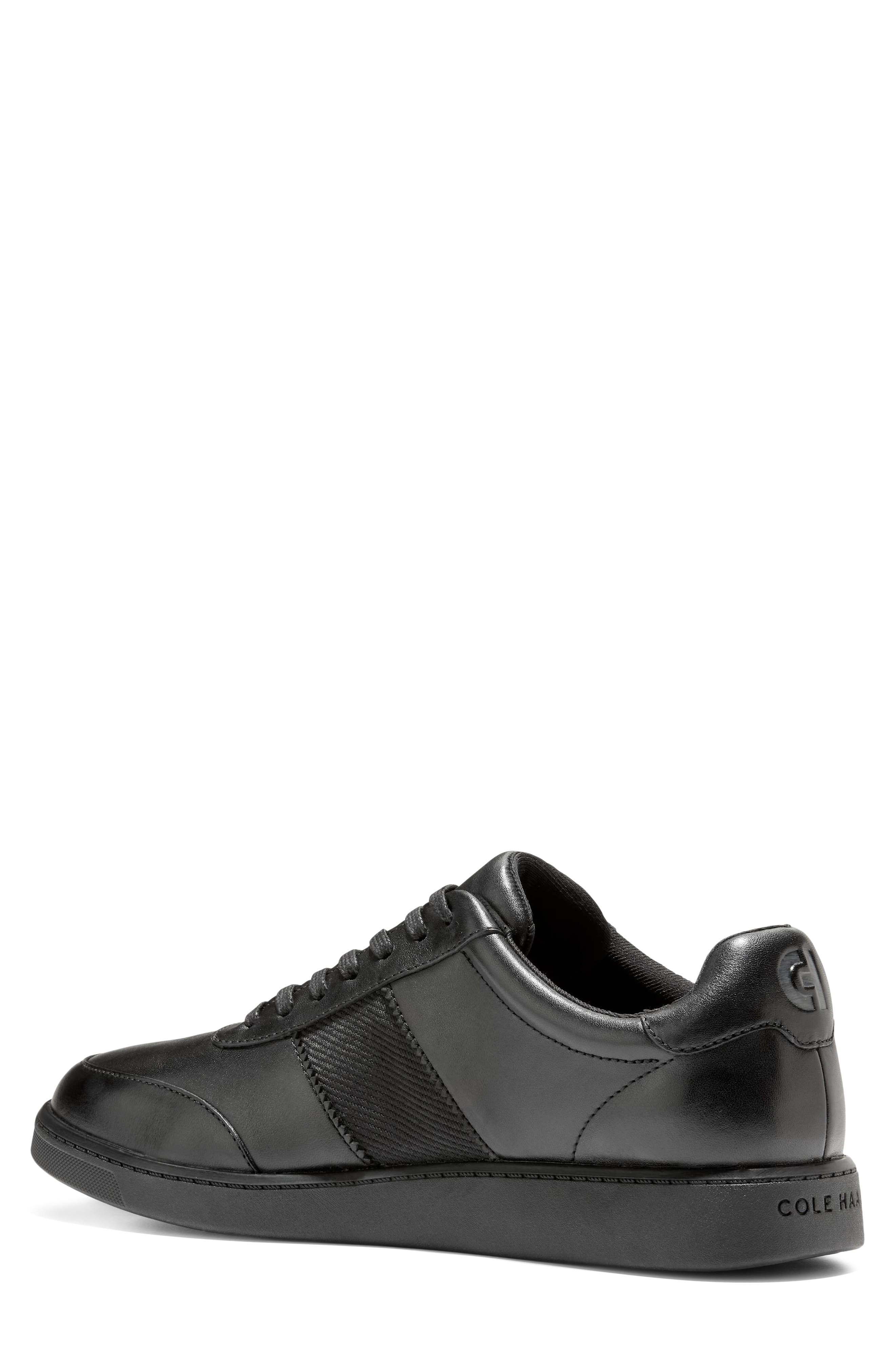 Grand Crosscourt Gates Leather Sneaker, Alternate, color, BLACK / GUM